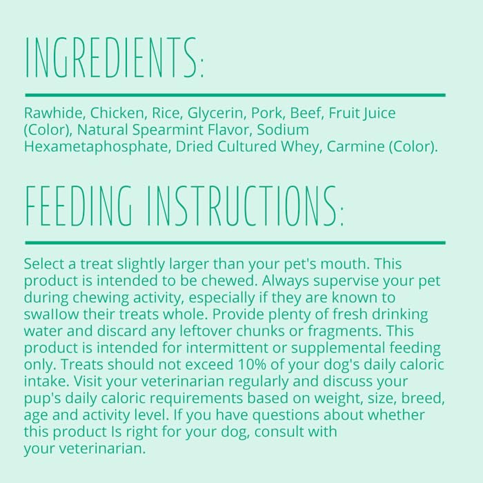 Dental Kabobs Dog Chews Spearmint 10 Count